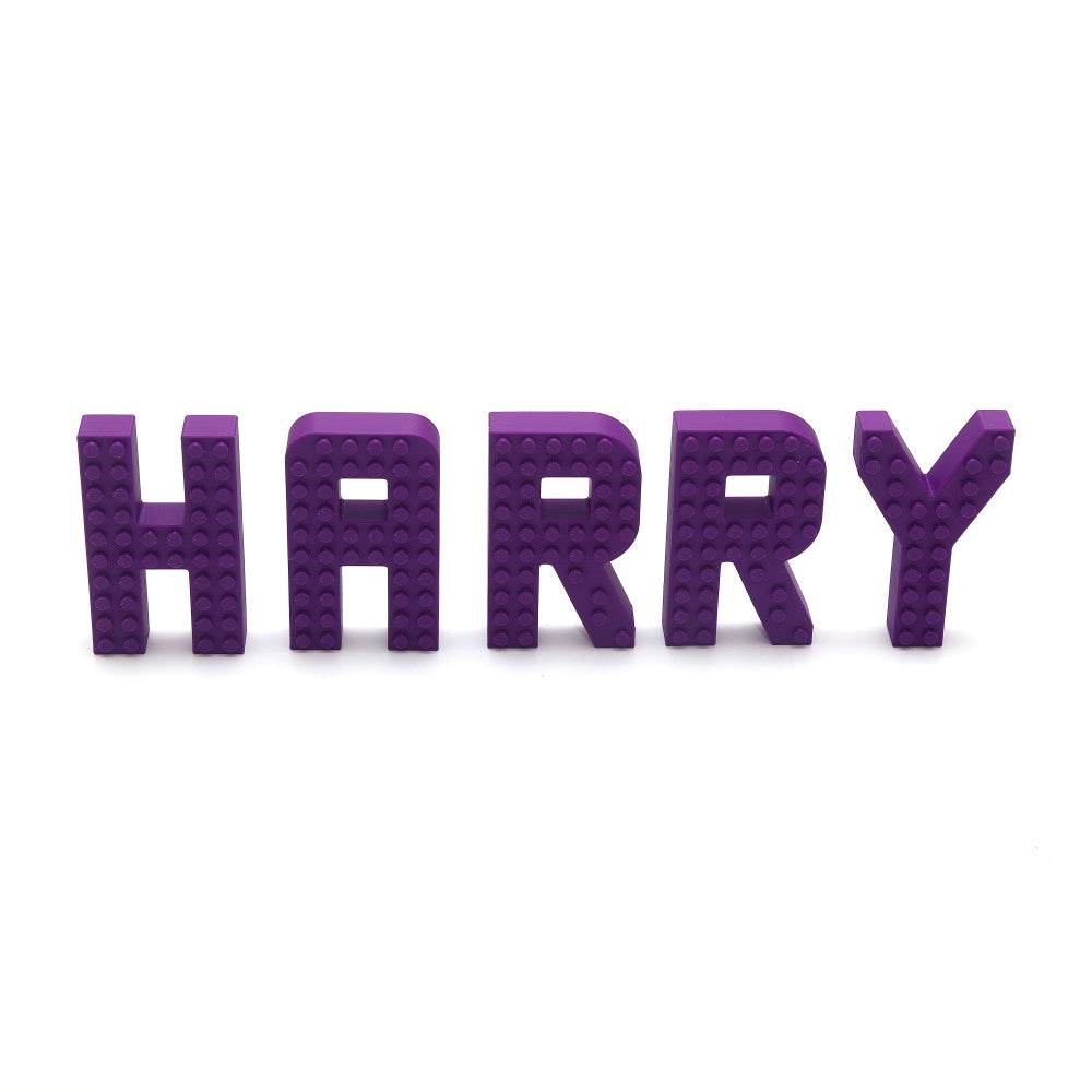 Personalised Letter Brick Style 80mm Name Plate Display - MP3D