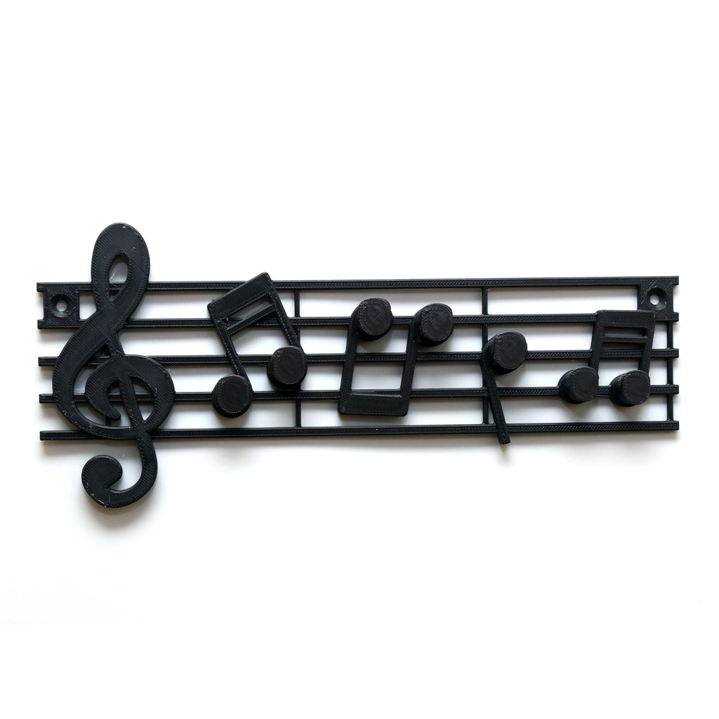 musical score notes wall mounted key hanger