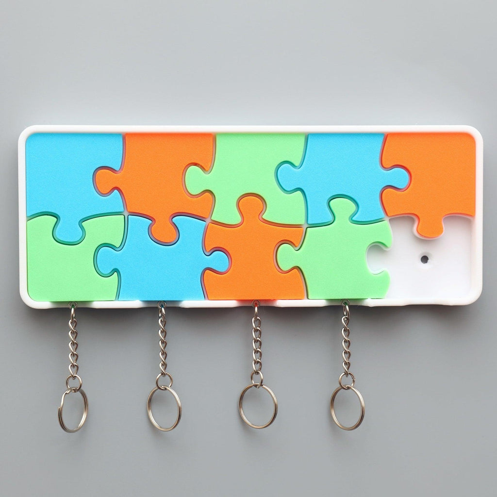 puzzle pieces wall mounted key hanger set