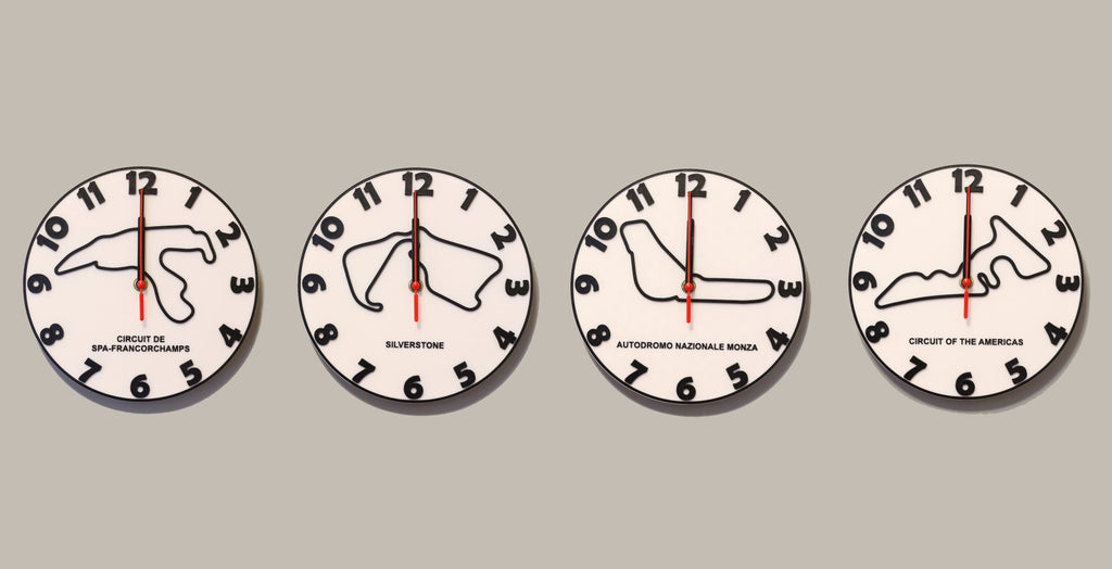 F1 Motorsport Tracks Wall Clock - MP3D