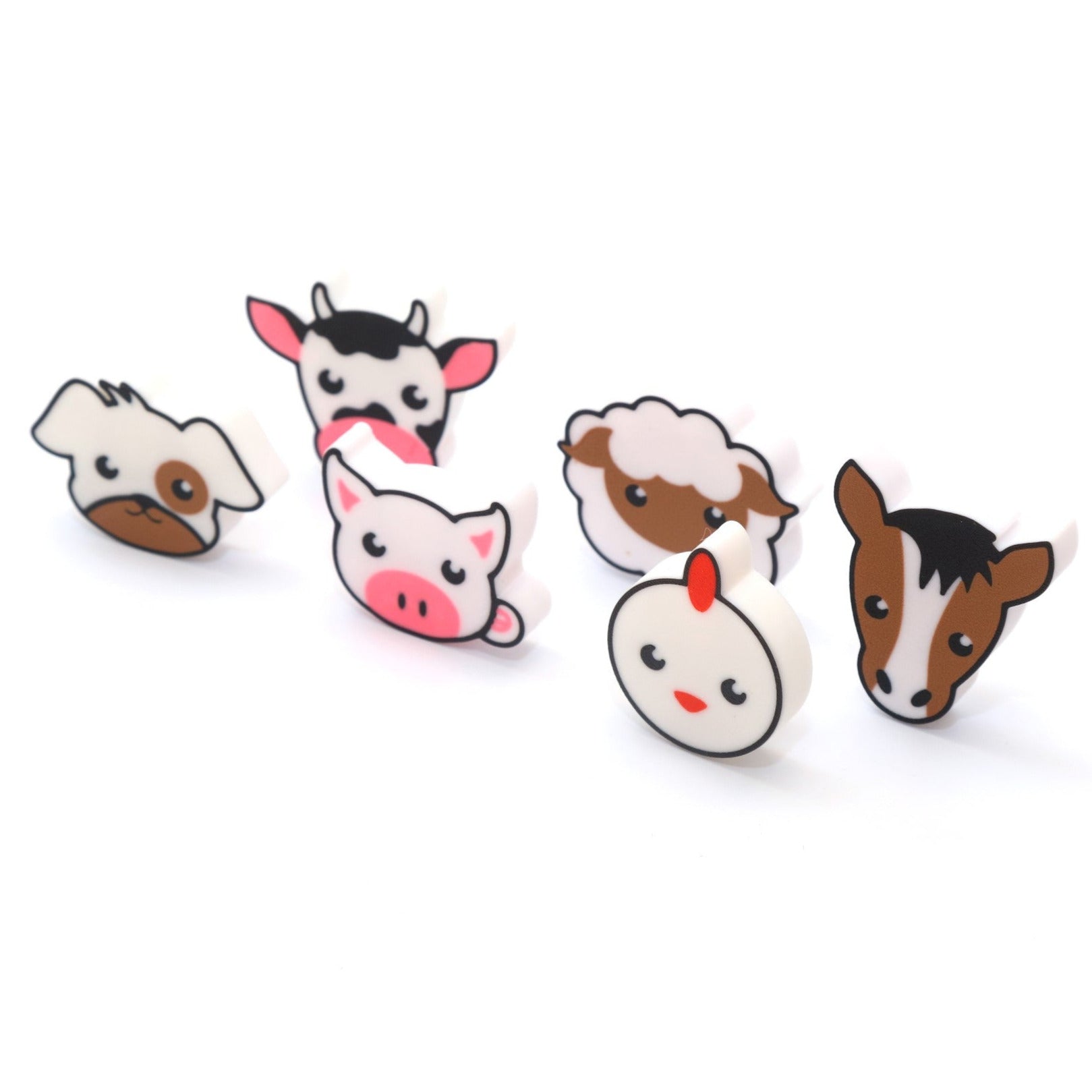 Farm Animals (Set of 6) Drawer Knobs - MP3D