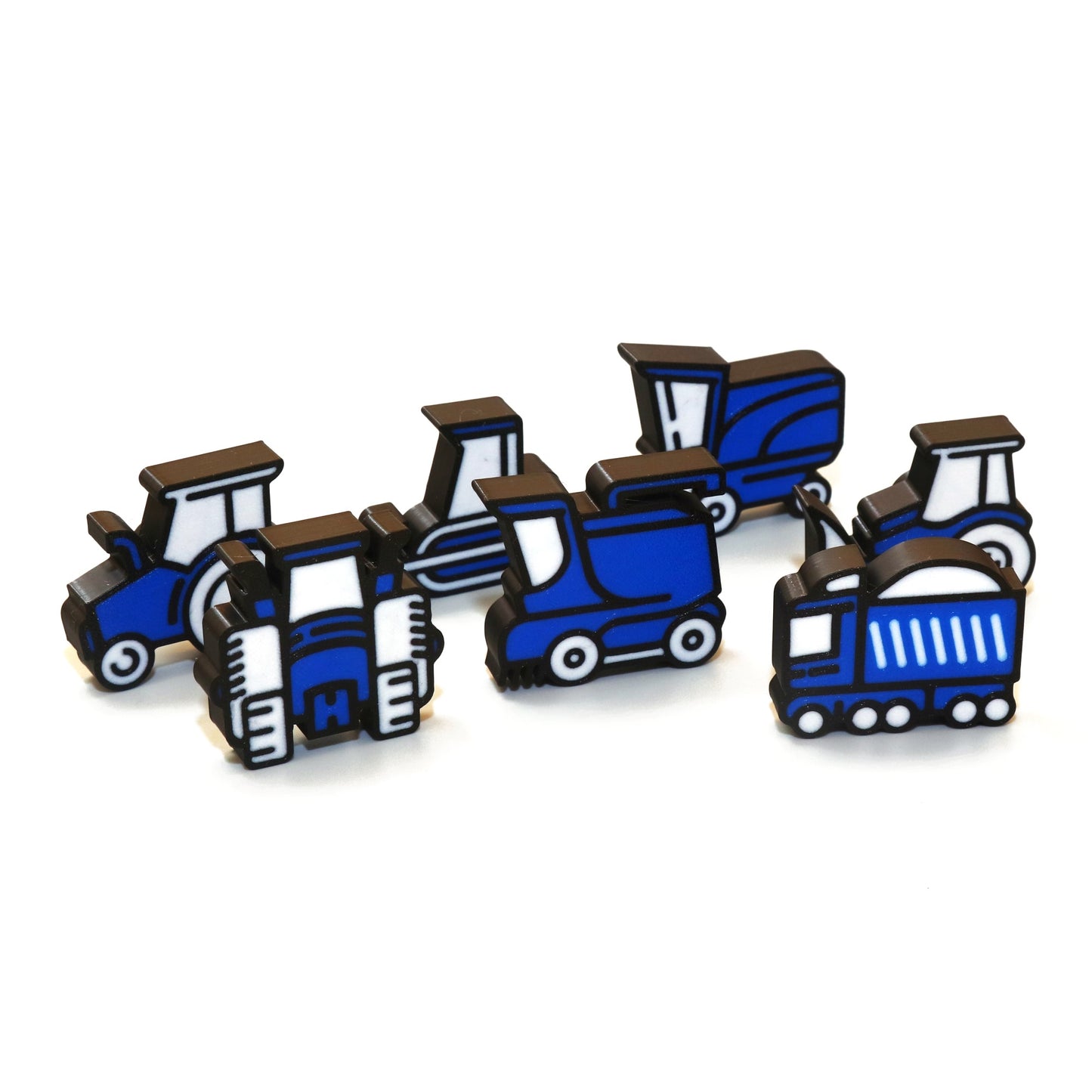 Farm Machinery Vehicles (Set of 7) Drawer Knobs - MP3D