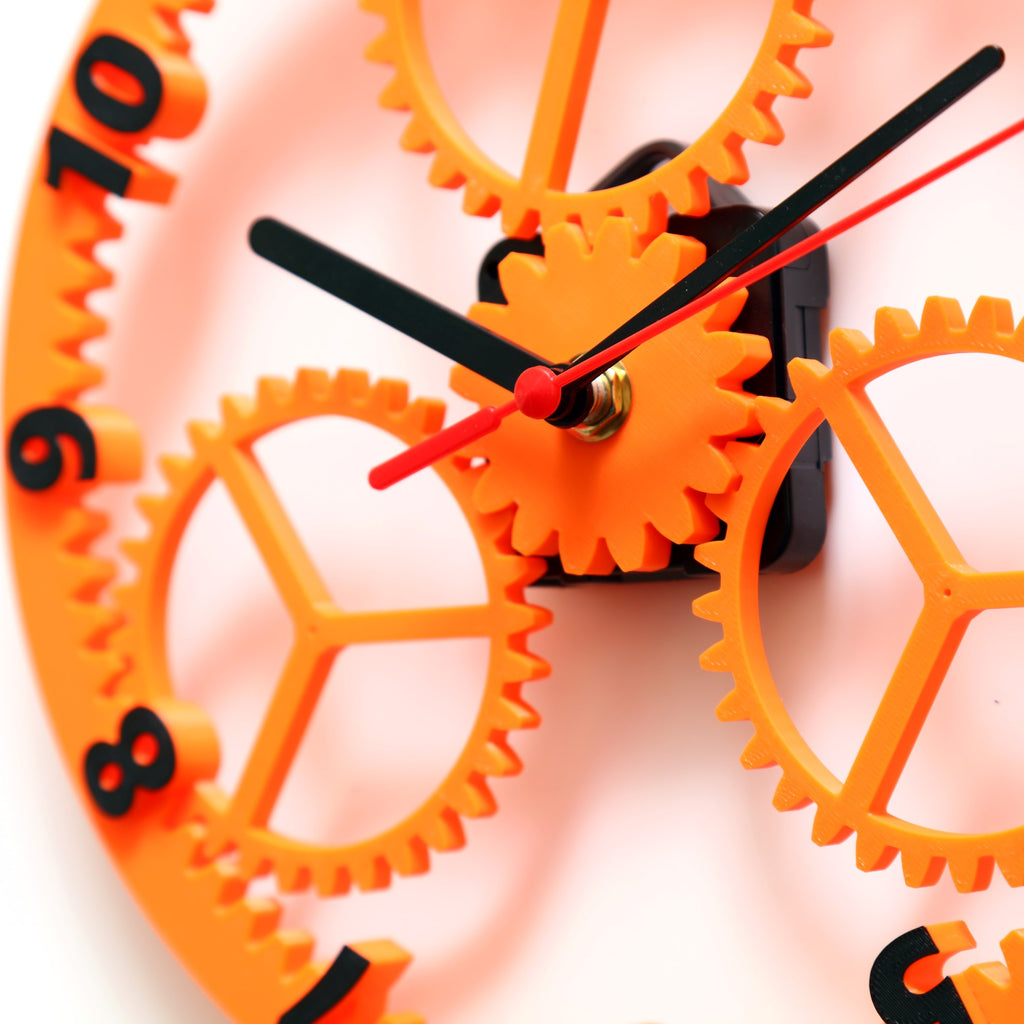 Gears & Cogs Wall Mounted Clock - Custom Colours!