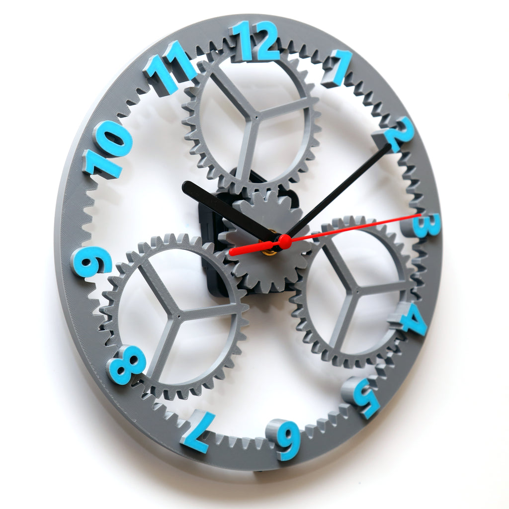 Gears & Cogs Wall Mounted Clock - Custom Colours!