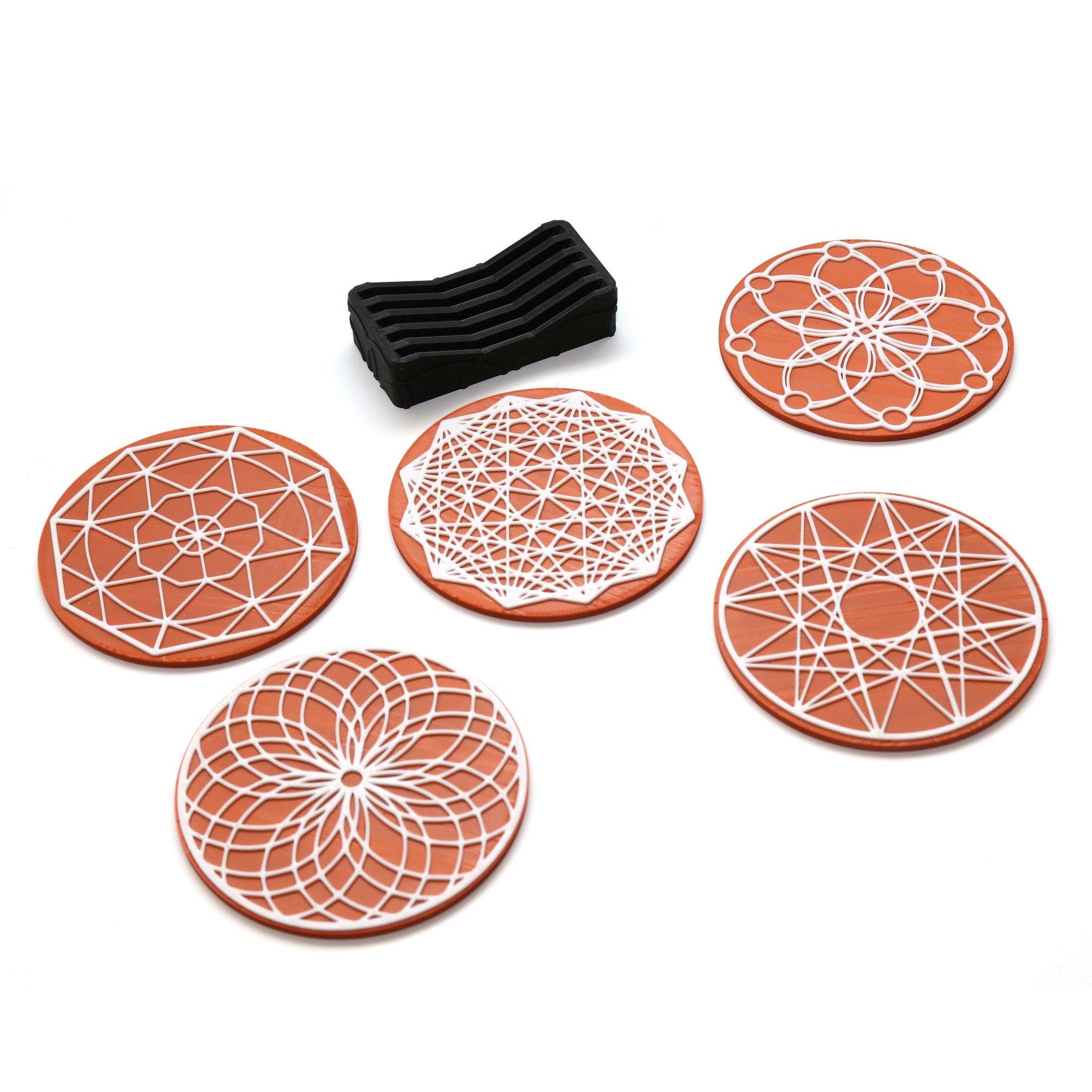 Geometric Pattern Coaster Geometric Patterns Coaster Set – MP3D