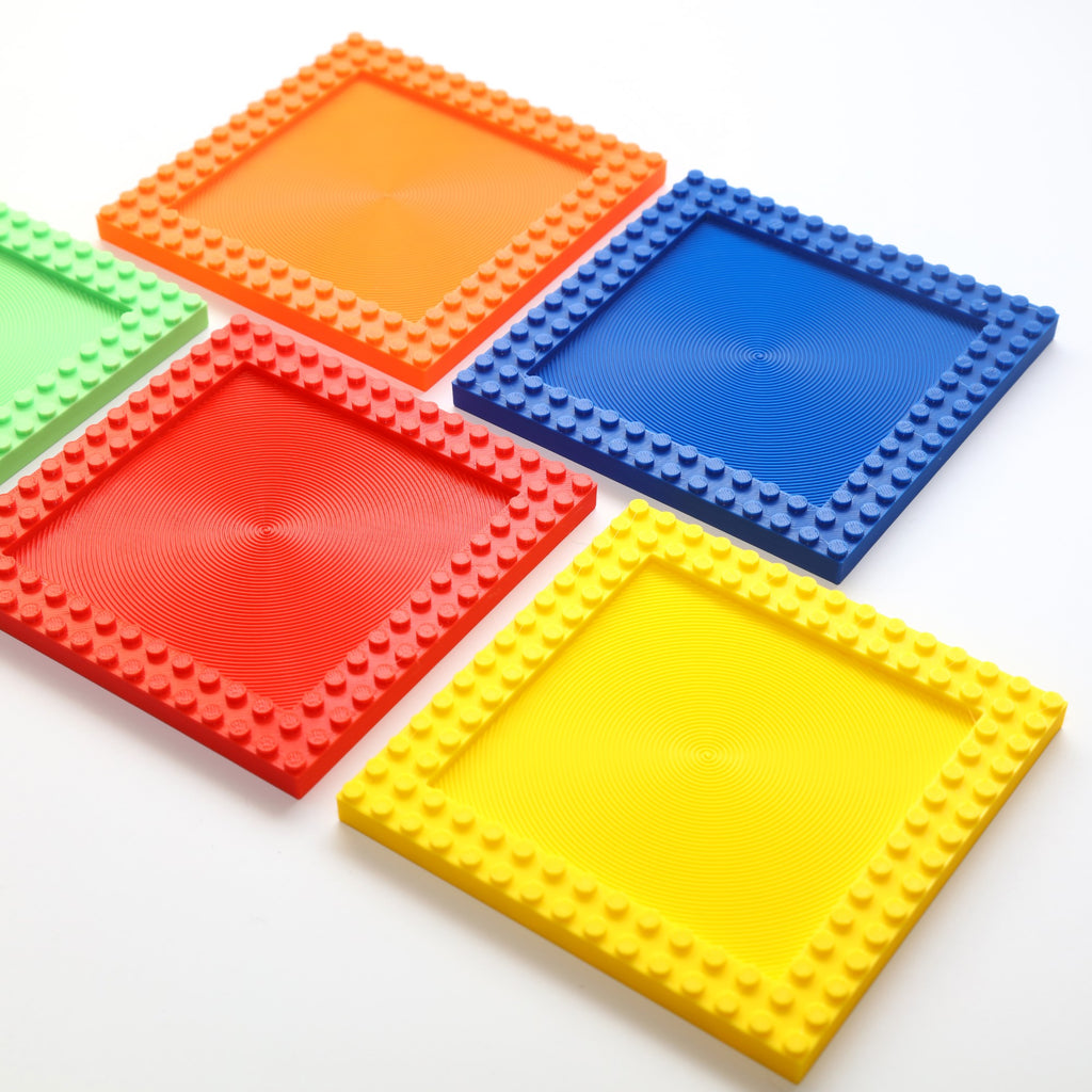square lego compatible circular colourful
