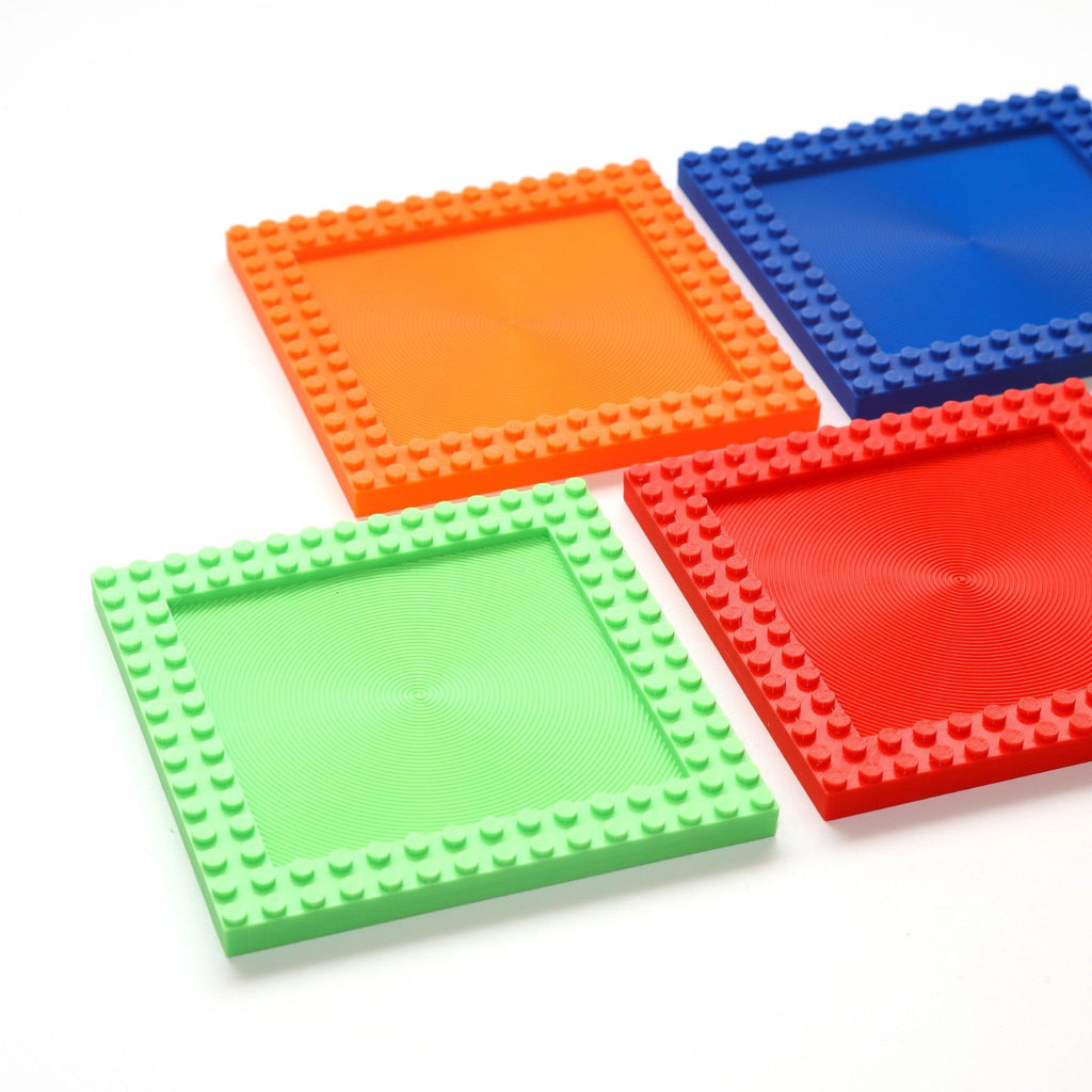 square lego compatible circular colourful