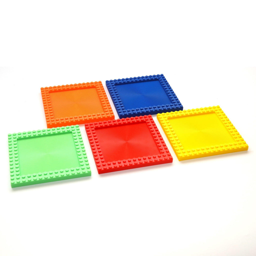 square lego compatible circular colourful