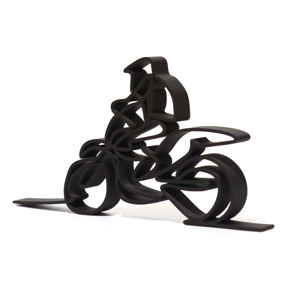 Motorbike Motocross Outline Sculpture Desk Shelf Art