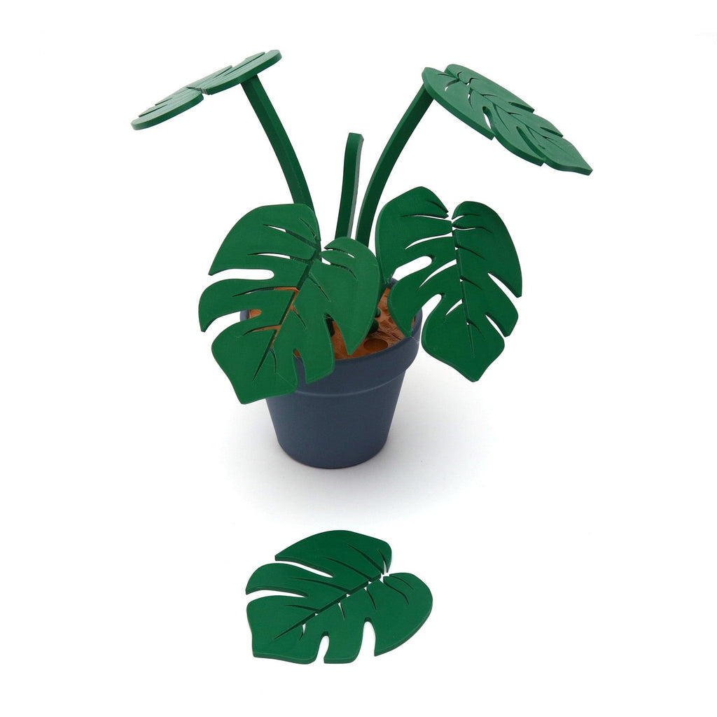 Leaves & Plant Pot Coaster Set - MP3D